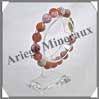 AGATE AFRICAINE - Bracelet Perles 10 mm - 20 cm - C002 Namibie