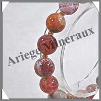 AGATE AFRICAINE - Bracelet Perles 10 mm - 20 cm - C002