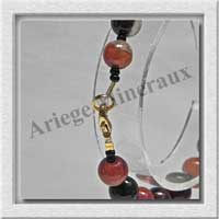 AGATE RUBANNEE - Bracelet Perles 8 mm - 19 cm - M004