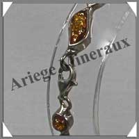 AMBRE - Bracelet Argent - 16 Cabochons Divers - Caramel - C005