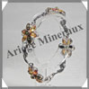 AMBRE - Bracelet Argent - 4 Fleurs - Multicolore - C011 Baltique