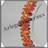 AMBRE - Bracelet Baroque - Caramel - Gros Morceaux - 18 cm - Fermoir Argent - M