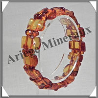 AMBRE - Bracelet Compos - Caramel - 16 Barrettes et Perles Baroques - 18 cm - L006