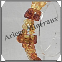 AMBRE - Bracelet Compos - Bicolore - 10 Barrettes et Perles Baroques - 18 cm - L008