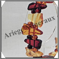 AMBRE - Bracelet Compos - Multicolore - 17 Barrettes et Perles Baroques - 18 cm - L010