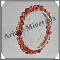 AMBRE - Bracelet Perles Baroques - Caramel - Perles de 6  8 mm - 18 cm - L003