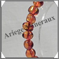 AMBRE - Bracelet Perles Baroques - Caramel - Perles de 6  8 mm - 18 cm - L003