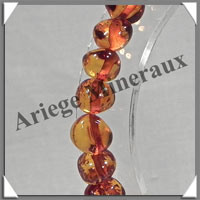 AMBRE - Bracelet Perles Baroques - Caramel - Perles de 6  8 mm - 18 cm - L004