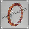 AMBRE - Bracelet Perles Baroques - Caramel - Perles de 6 à 8 mm - 18 cm - L005 Baltique