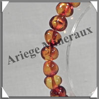 AMBRE - Bracelet Perles Baroques - Caramel - Perles de 6  8 mm - 18 cm - L005