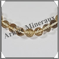 CITRINE (Chauffe) - Bracelet Promotion - Perles de 7 mm - Montage Elastique - W