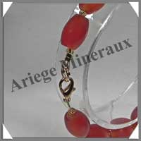 CORNALINE - Bracelet Compos Olives 8x12 mm - 19 cm - M001