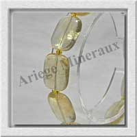 FLUORITE JAUNE - Bracelet Compos - Rectangles de 12x16 mm - 19 cm - M002