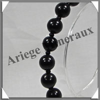 JAIS - Bracelet - Perles 8 mm - 19 cm - C001