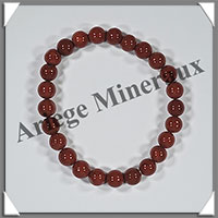JASPE ROUGE - Bracelet Promotion - Perles de 8  mm - Montage Elastique - W