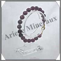 LEPIDOLITE - Bracelet Perles 8 mm - 21 cm - C002