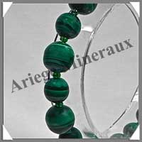 MALACHITE - Bracelet - Perles 8 et 10 mm en Altern - 20 cm - M001