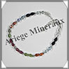 MELANGE de MINERAUX - Bracelet Argent - Gouttes Facetées - 17 cm - 38 grammes - W006 Inde