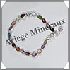 MELANGE de MINERAUX - Bracelet Argent - Olives Facetées - 17 cm - 4,1 grammes - W014 Inde