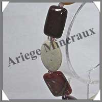 MOKAITE - Bracelet Compos : Rectangles 12x16 et Ovales 13x18 mm Alterns - 19 cm - C002