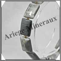 CYMOPHANE ou OEIL DE CHAT - Bracelet Compos - Rectangles - 20 cm - C003