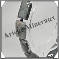 CYMOPHANE ou OEIL DE CHAT - Bracelet Compos - Rectangles - 19 cm - C011