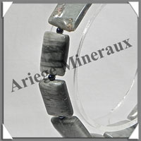 CYMOPHANE ou OEIL DE CHAT - Bracelet Compos - Rectangles - 19 cm - C015