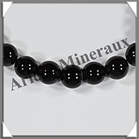 ONYX NOIR - Bracelet Promotion - Perles de 8 mm - Montage Elastique - W