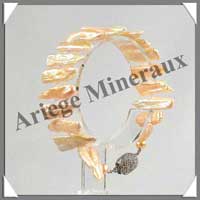 PERLES ROSES PLATES - Bracelet Perles de 30 mm- NFr