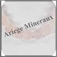QUARTZ ROSE - Bracelet Promotion - Perles de 7  9 mm - Montage Elastique - W