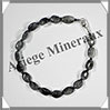 QUARTZ TOURMALINE - Bracelet Argent - Perles Ovales - 22 cm - 100 grammes - W001 Brésil