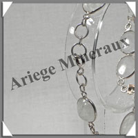 SPECTROLITE Cristallise - Bracelet Argent - 10 Cabochons - 19 cm - P019