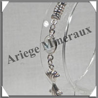 SPECTROLITE Cristallise - Bracelet Argent - 5 Cabochons - 21 cm - P020