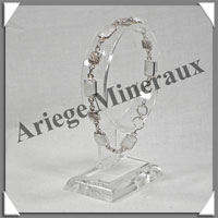 SPECTROLITE Cristallise - Bracelet Argent - 6 Cabochons - 19 cm - P021