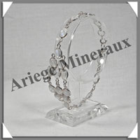 SPECTROLITE Cristallise - Bracelet Argent - 20 Cabochons - 21 cm - P022