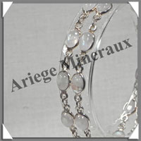 SPECTROLITE Cristallise - Bracelet Argent - 22 Cabochons - 19 cm - P023