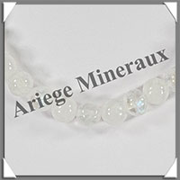 SPECTROLITE (Pierre de Lune Bleue) - Bracelet Promotion - Perles de 7 mm - Montage Elastique - W