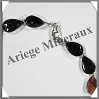 TOURMALINE MULTICOLORE - Bracelet Argent - Gouttes - 21 cm - 98 grammes - W001