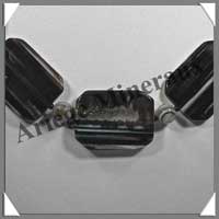 AGATE DRAPEE - Collier Compos - 5 Rectangles 30x25 mm et Perles 8 mm - 50 cm - C021