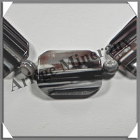 AGATE DRAPEE - Collier Compos - 5 Rectangles 35x25 mm et Perles 8 mm - 50 cm - C030