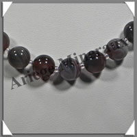 AGATE DRAPEE - Collier Perles 4 et 10 mm en dgrad - 44 cm - C001