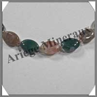 AGATE INDIENNE - Collier Compos - Ovales 15x10 mm - 45 cm - M002