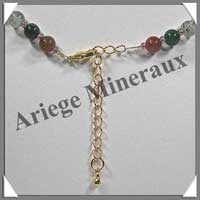 AGATE INDIENNE - Collier Compos - Ovales 15x10 mm - 45 cm - M002