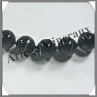 AGATE NOIRE - Collier Perles 12 mm - 46 cm - A001