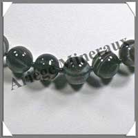 AGATE NOIRE - Collier Perles 12 mm - 49 cm - C004