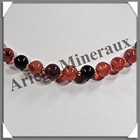AGATE RUBANNEE - Collier Perles 8 mm - 44 cm - M014