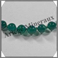 AGATE VERTE - Collier Perles de 8 mm - 43 cm - M001