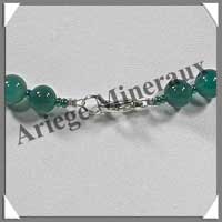 AGATE VERTE - Collier Perles de 8 mm - 43 cm - M004