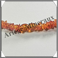 AMBRE - Collier Baroque - Caramel - Petits Morceaux - 44 cm - L034