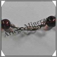 AMBRE - Collier Perles 12 mm - Caramel Fonc - 49 cm - M001
